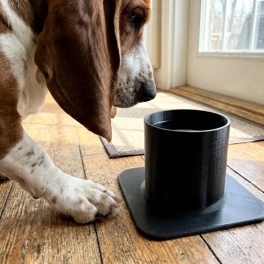 Langohrnapf / Antischlabber Hundenapf – für Basset, Dackel, Spaniel & Setter
