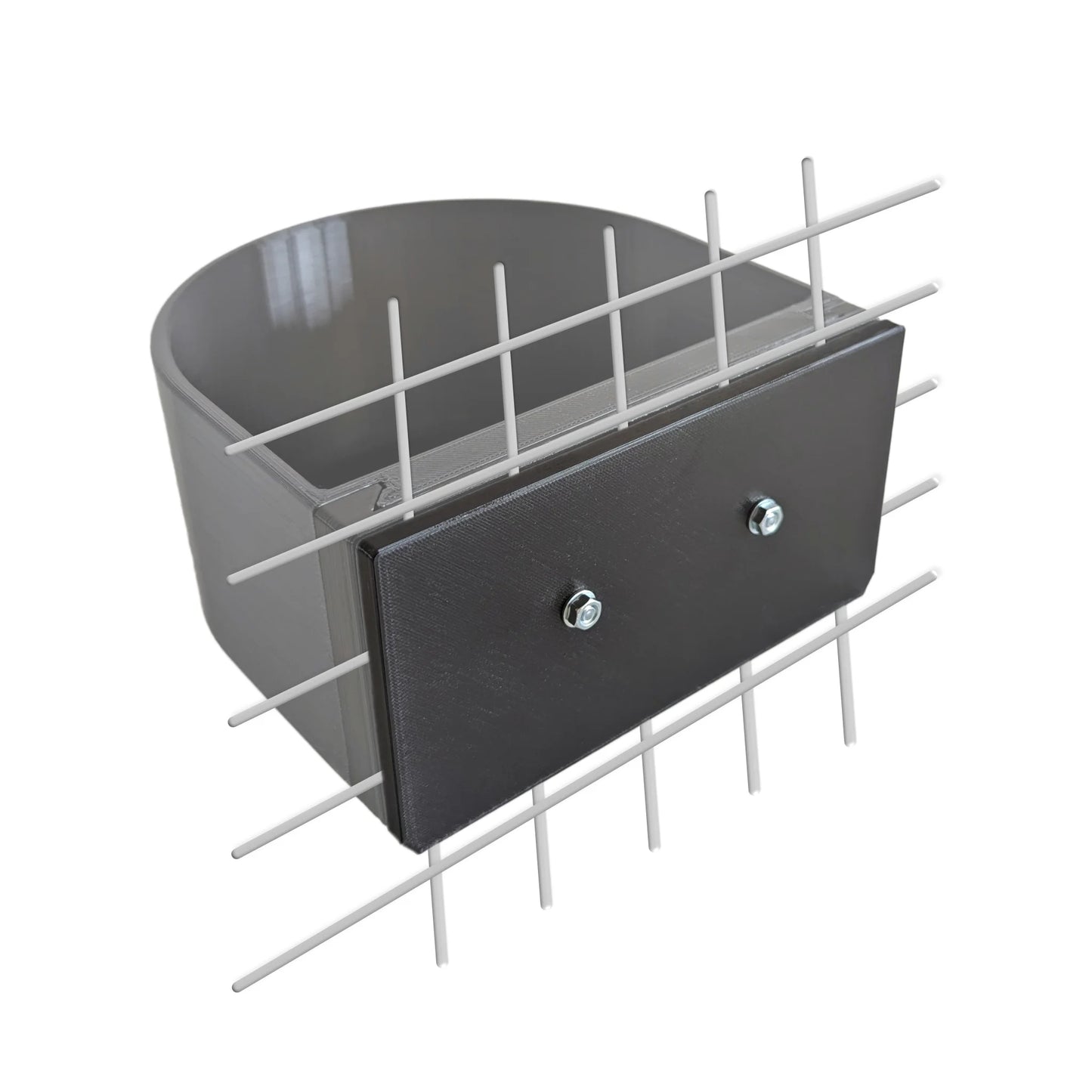 Halteplatte für Hundenapf Wandmontage M – stabile Befestigung für Gitterbox & Hundebox, 1.0 L