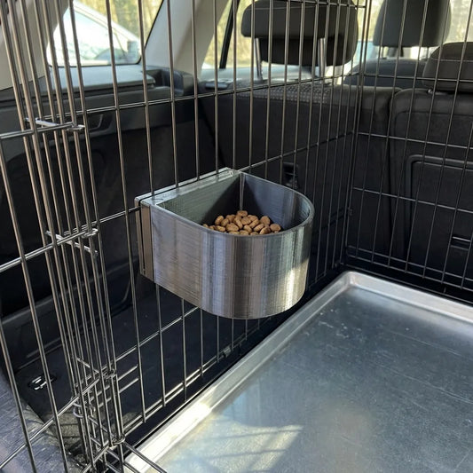 Halteplatte für Hundenapf Wandmontage S - Befestigung an Gitter & Hundebox, für kleine Rassen