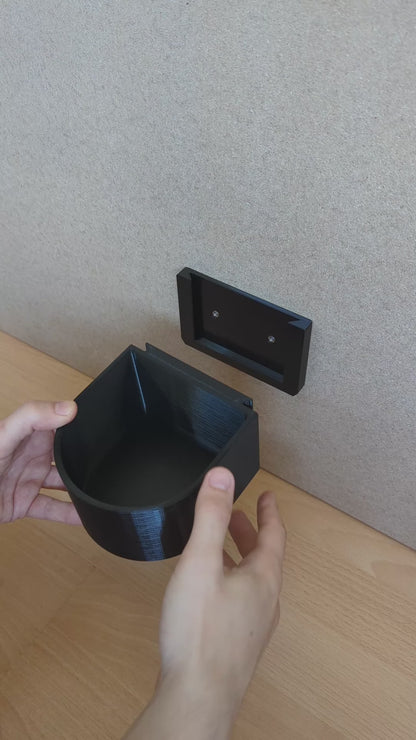 Hundenapf Wandmontage 0.7L – abnehmbar, robust & lebensmittelecht als Futterstation – schwarz